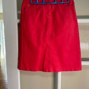 COPY - Women's Boden Skirt Red Denim